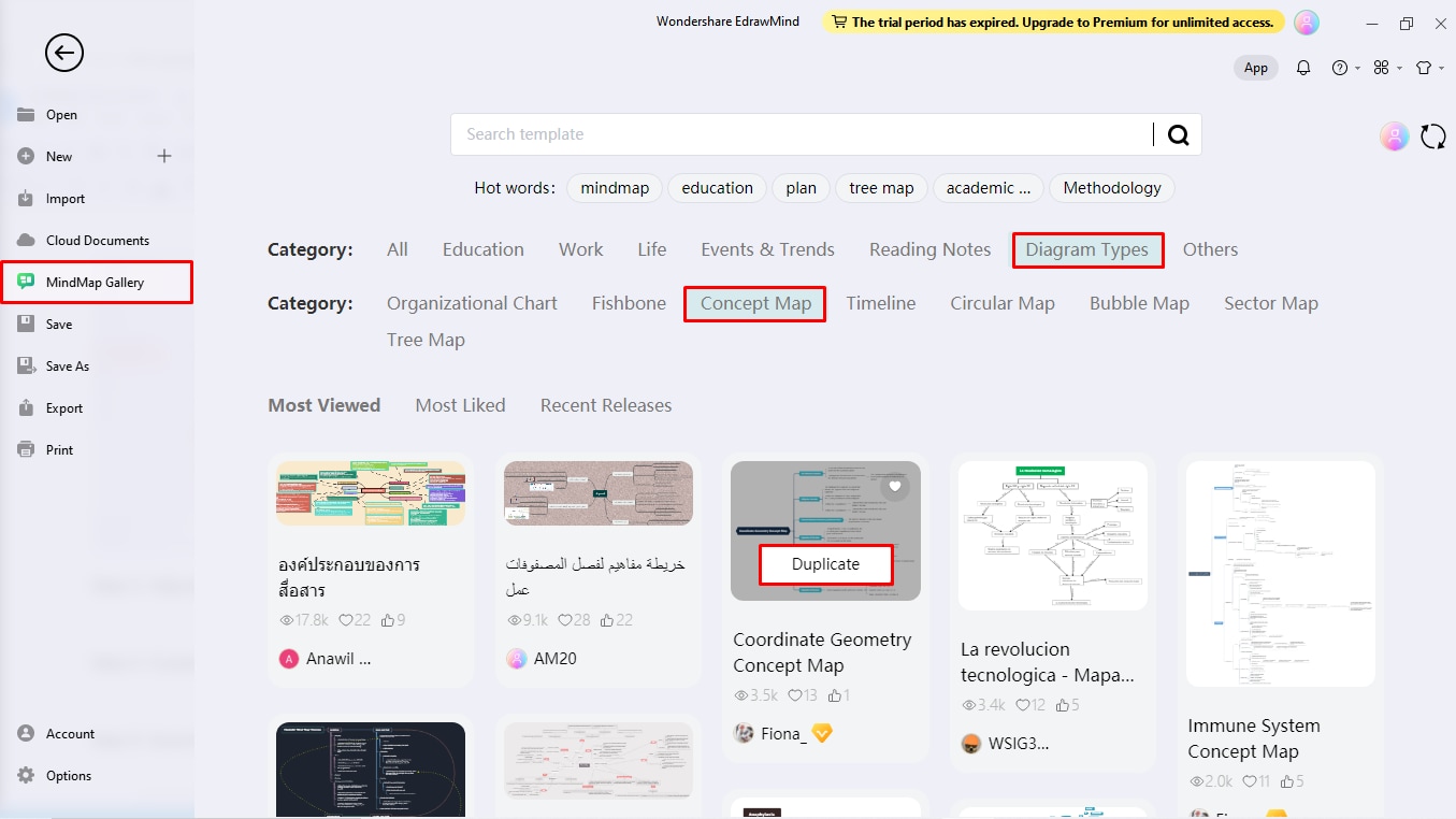 Mapa mental edrawmind paso 2