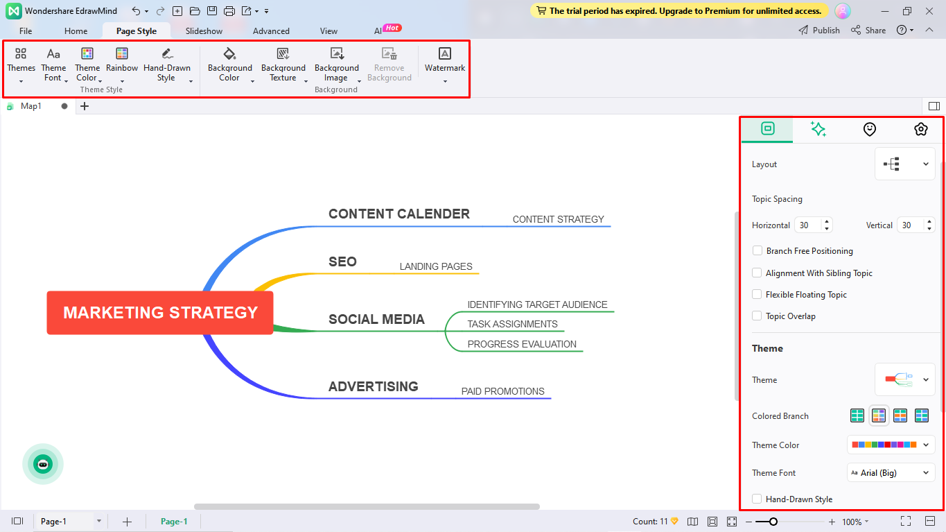 mind map edrawmind step 4