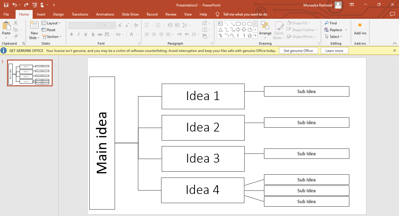 mind map powerpoint step 3d