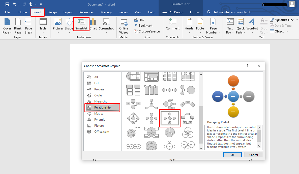 mind map create new map step 2