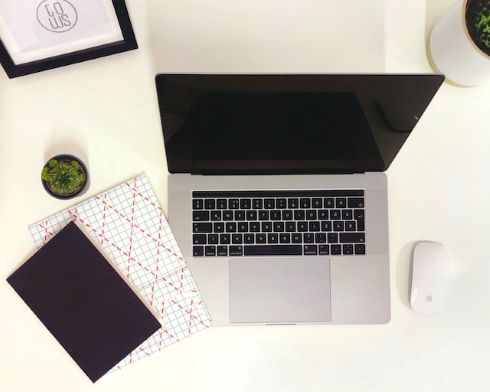 top view of a laptop