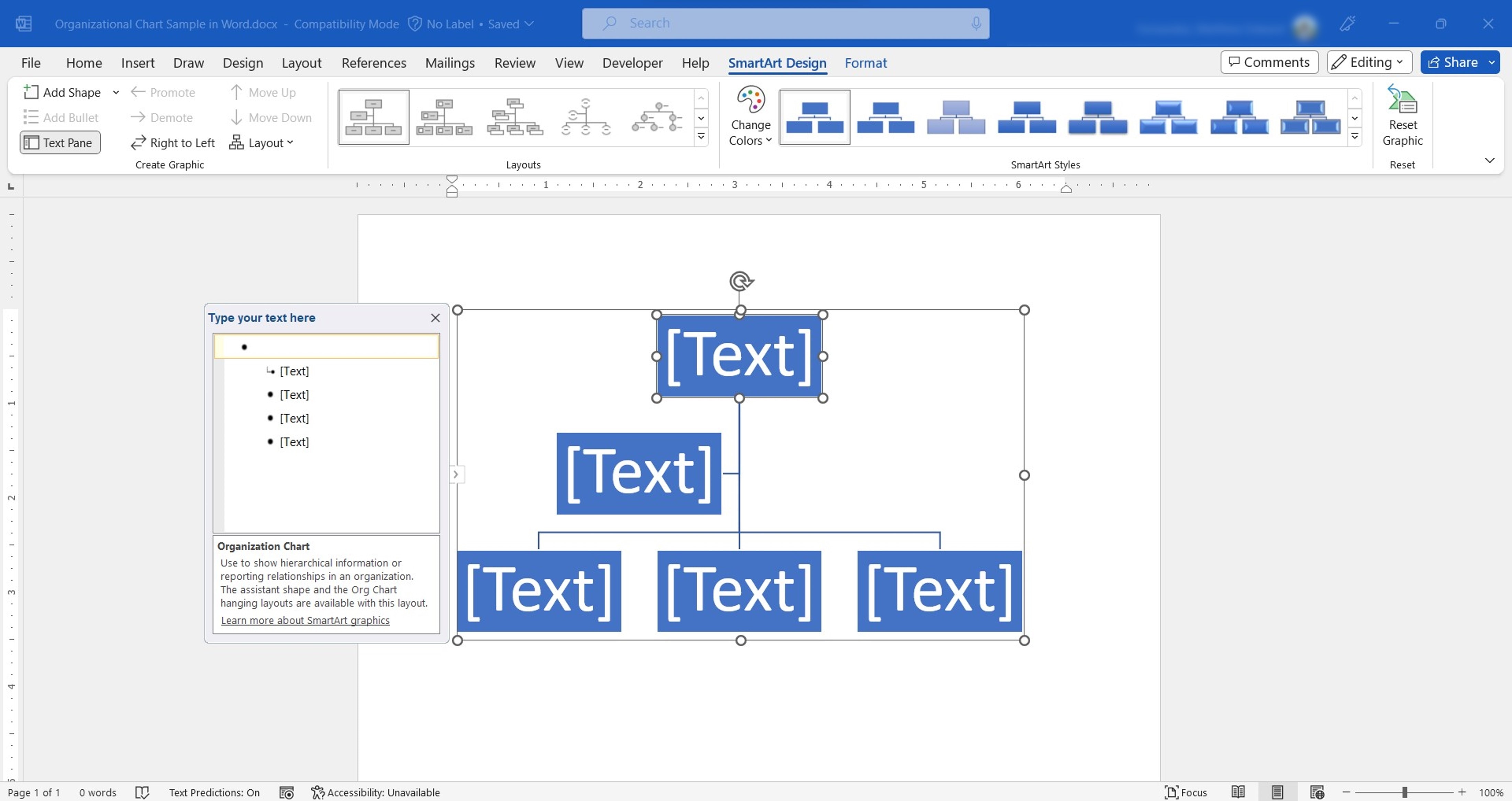 Microsoft Word ouvre le volet de texte