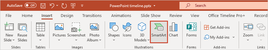 make a timeline in powerpoint