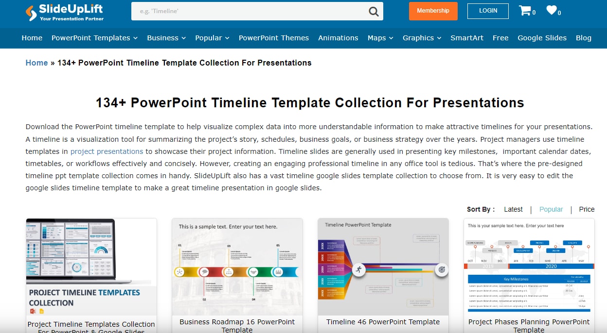 download editable timeline design from slide uplift