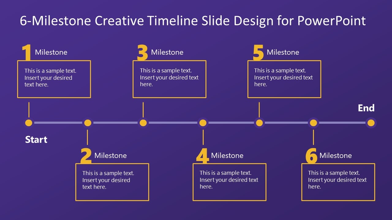 plantilla de cronograma de un proyecto en PowerPoint