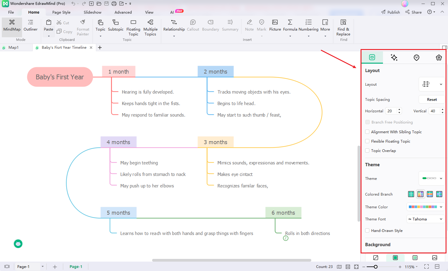 personaliza tu cronograma con EdrawMind