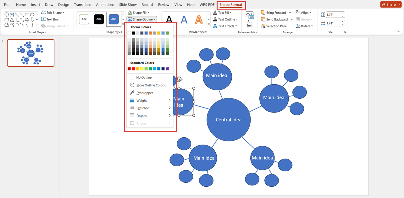 plantilla de diagrama de araña para PowerPoint