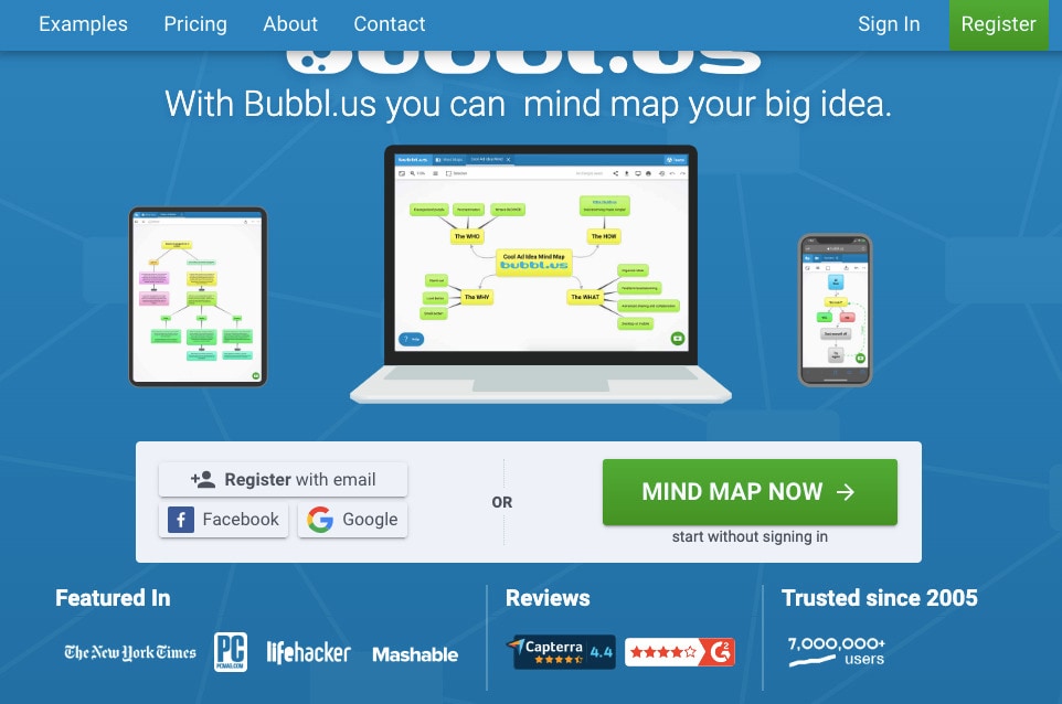 mind map your big idea with bubbleus