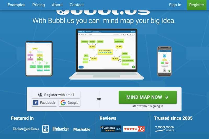 mind map your big idea with bubbleus