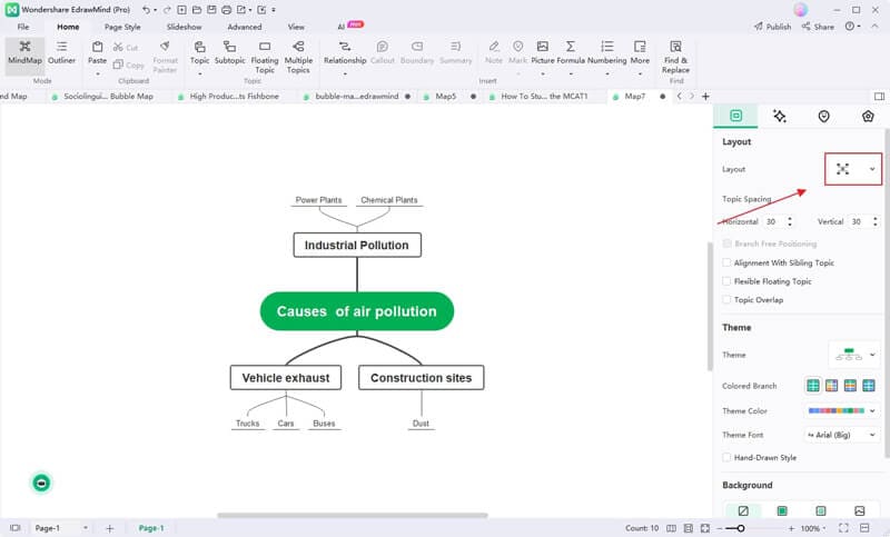 edrawmind mindmap à partir d'un schéma