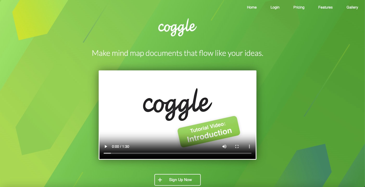make mind map documents with coggle