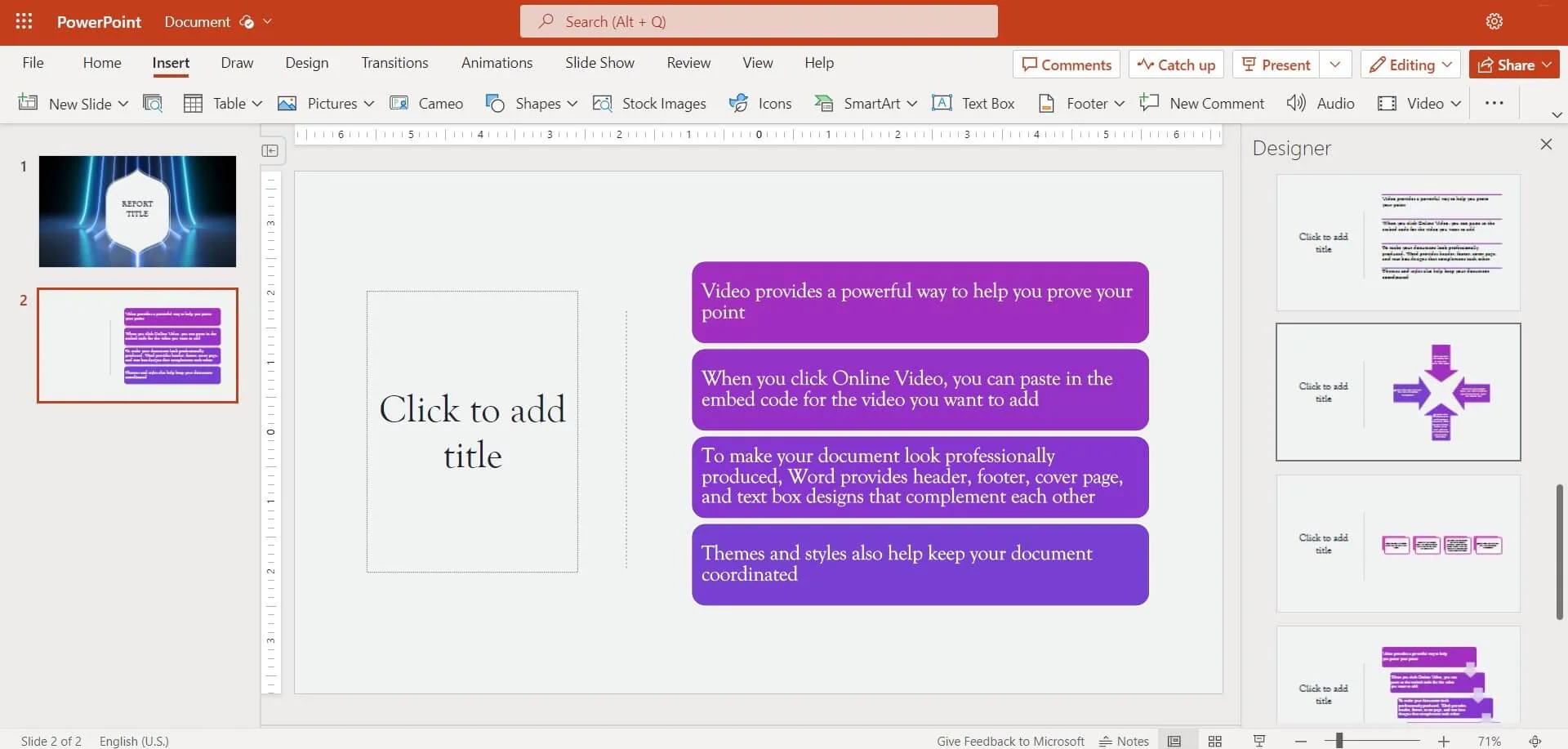 microsoft office generated ppt slides