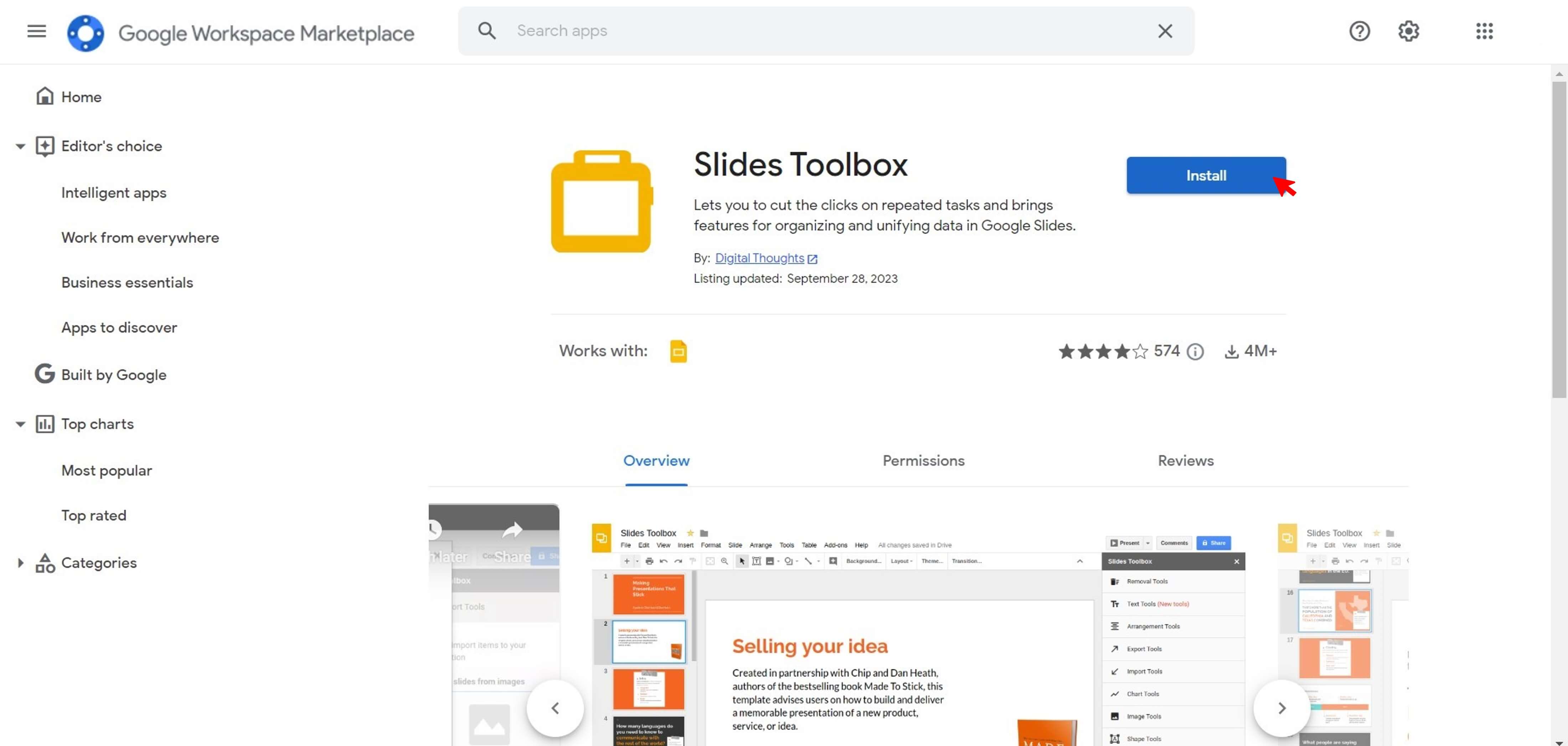 Slides Toolbox と入力