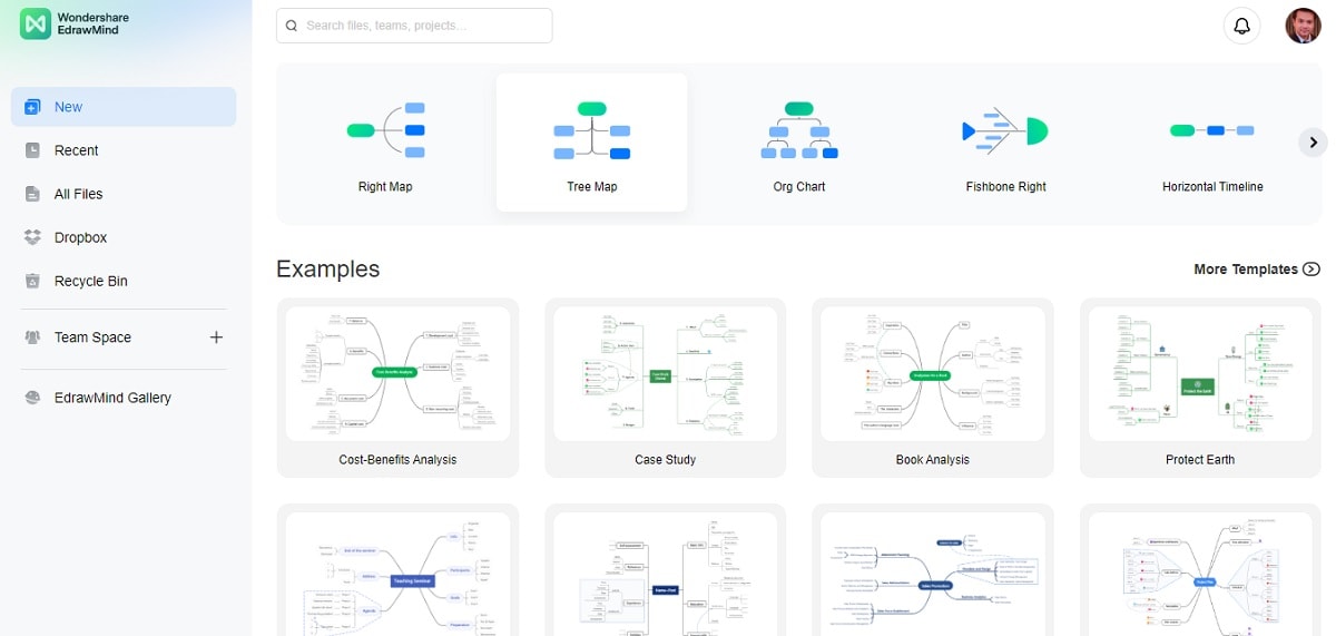 edrawmind online user interface