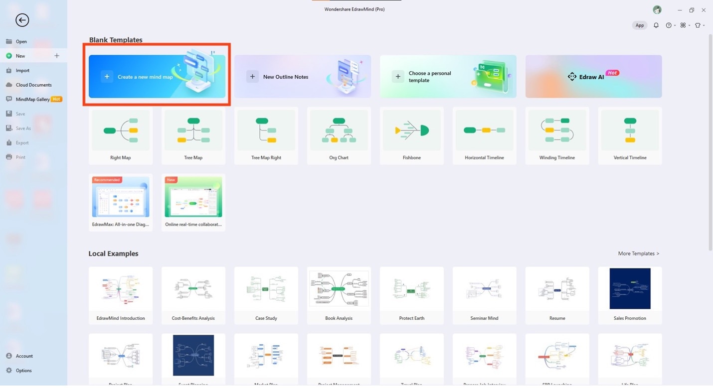 edrawmind page d'accueil