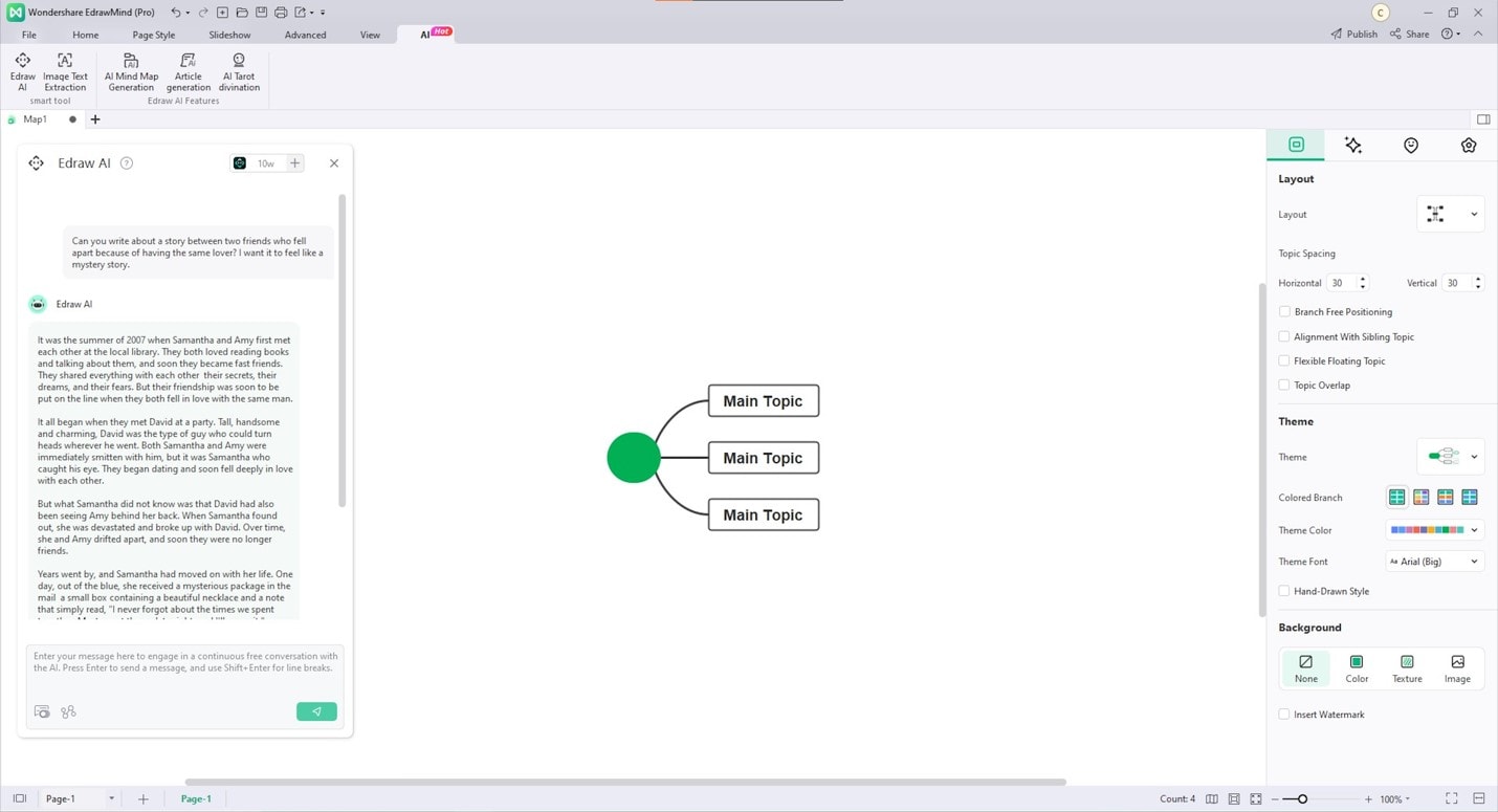 resultados de IA de EdrawMind