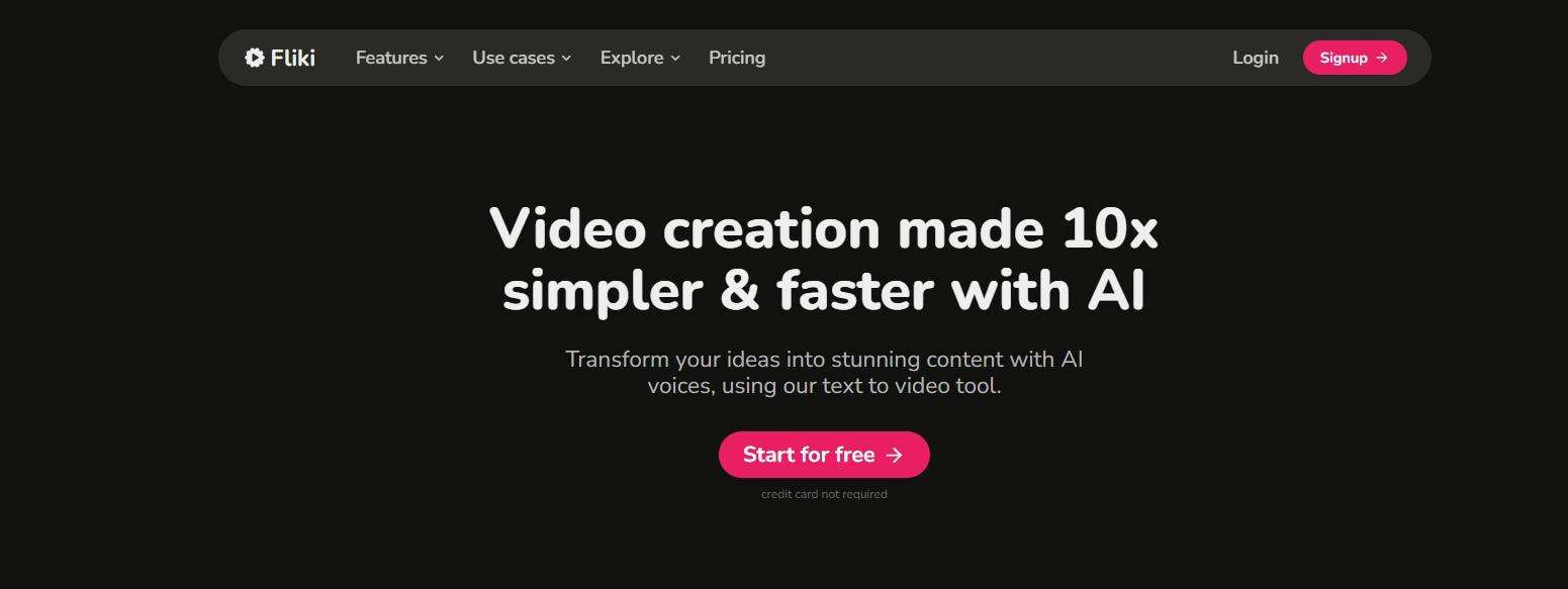 fliki ai text to video generator