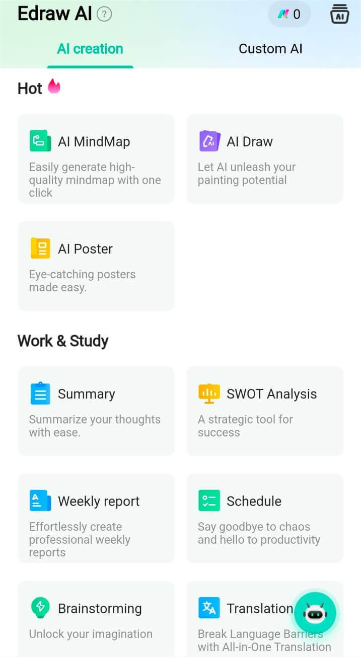 EdrawMind - Plataforma de criação de mapas mentais; Gerador de vídeos