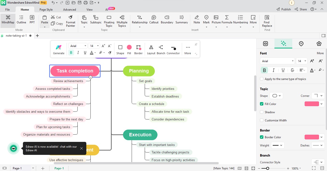 personalización de edrawmind