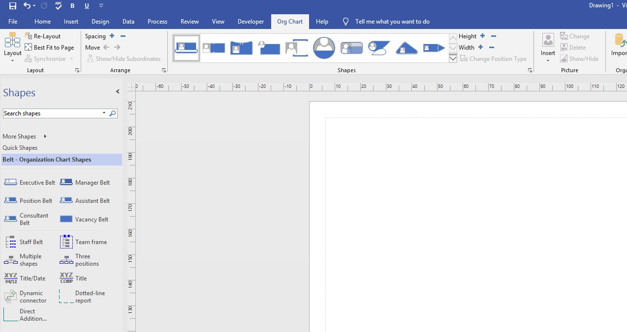org chart shapes in visio