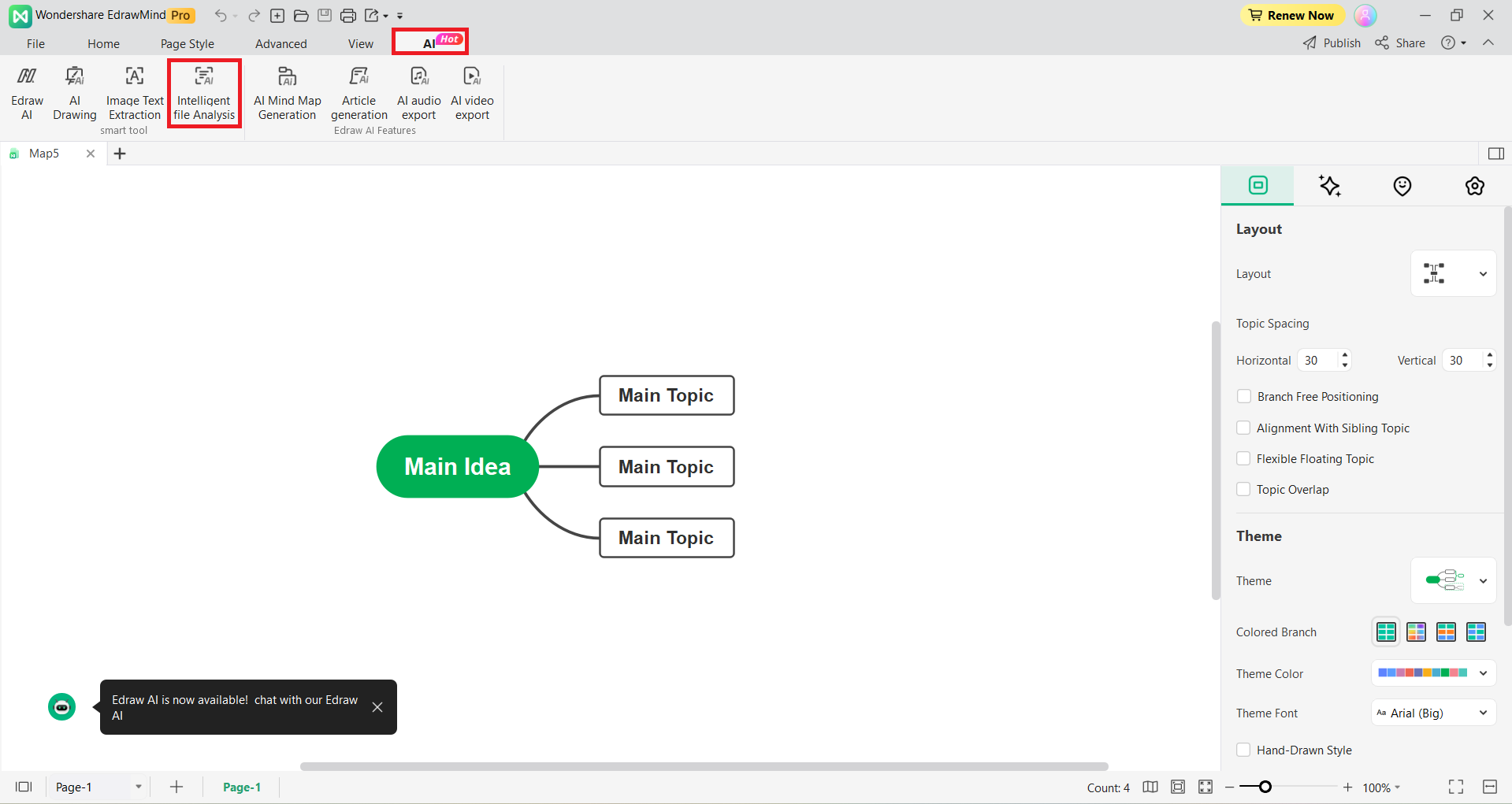 How to Use EdrawMind AI Summarizer 1