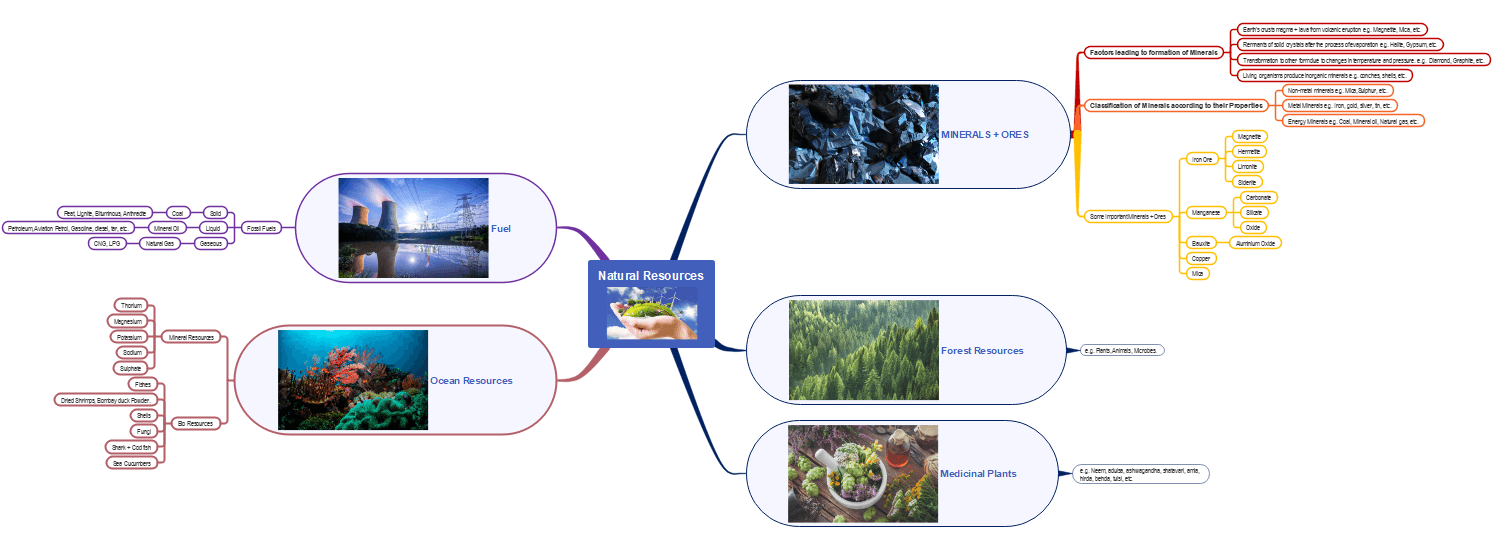 natural resources multi flow map