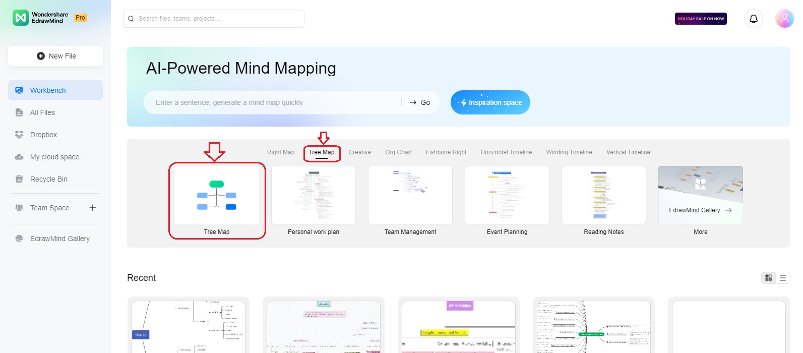 select the tree diagram layout