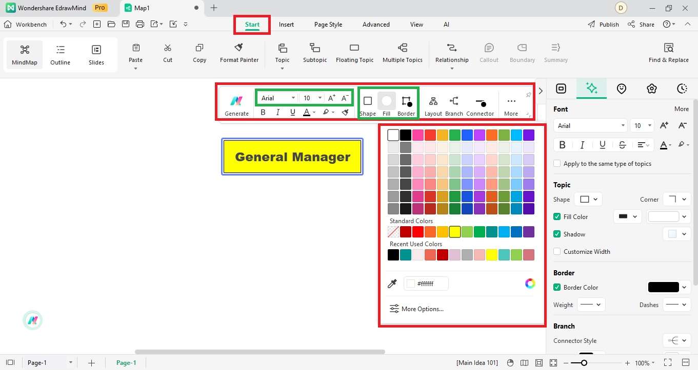 add shape for org chart: add-shape-and-text