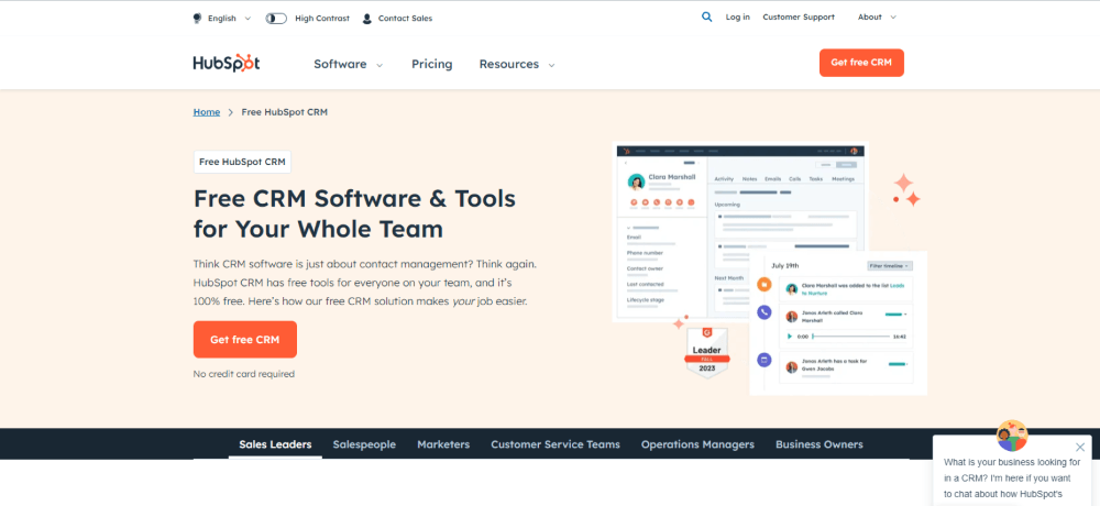 hubspot-crm-homepage