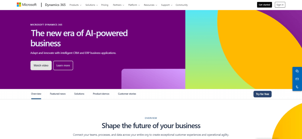 microsoft-dynamics-365-homepage