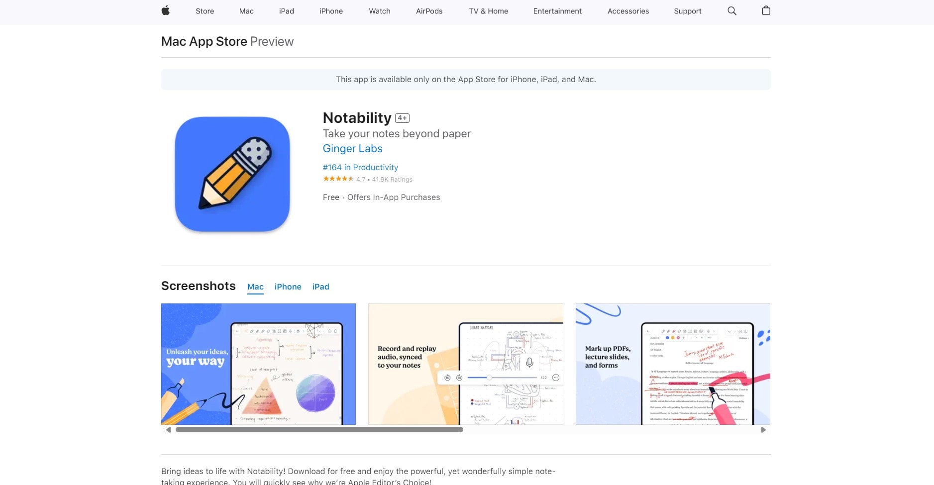noteable note taking apps