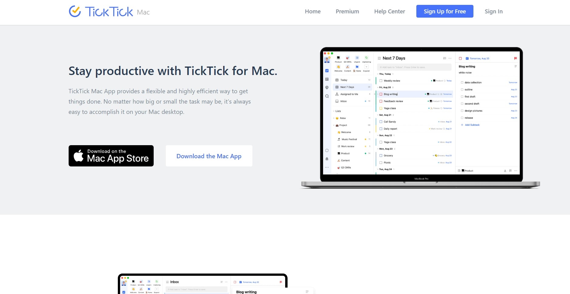 ticktick top to do list app for macos