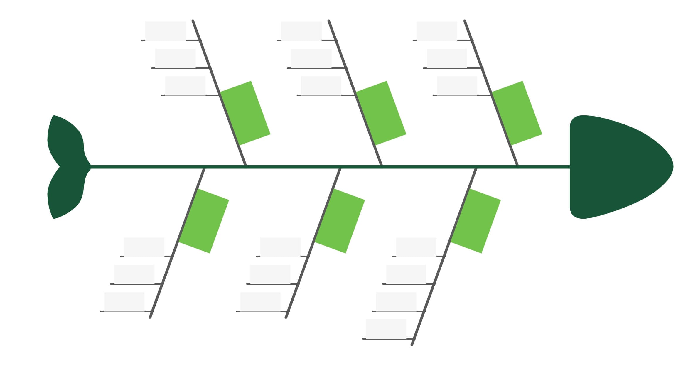 blank fish diagram with six categories