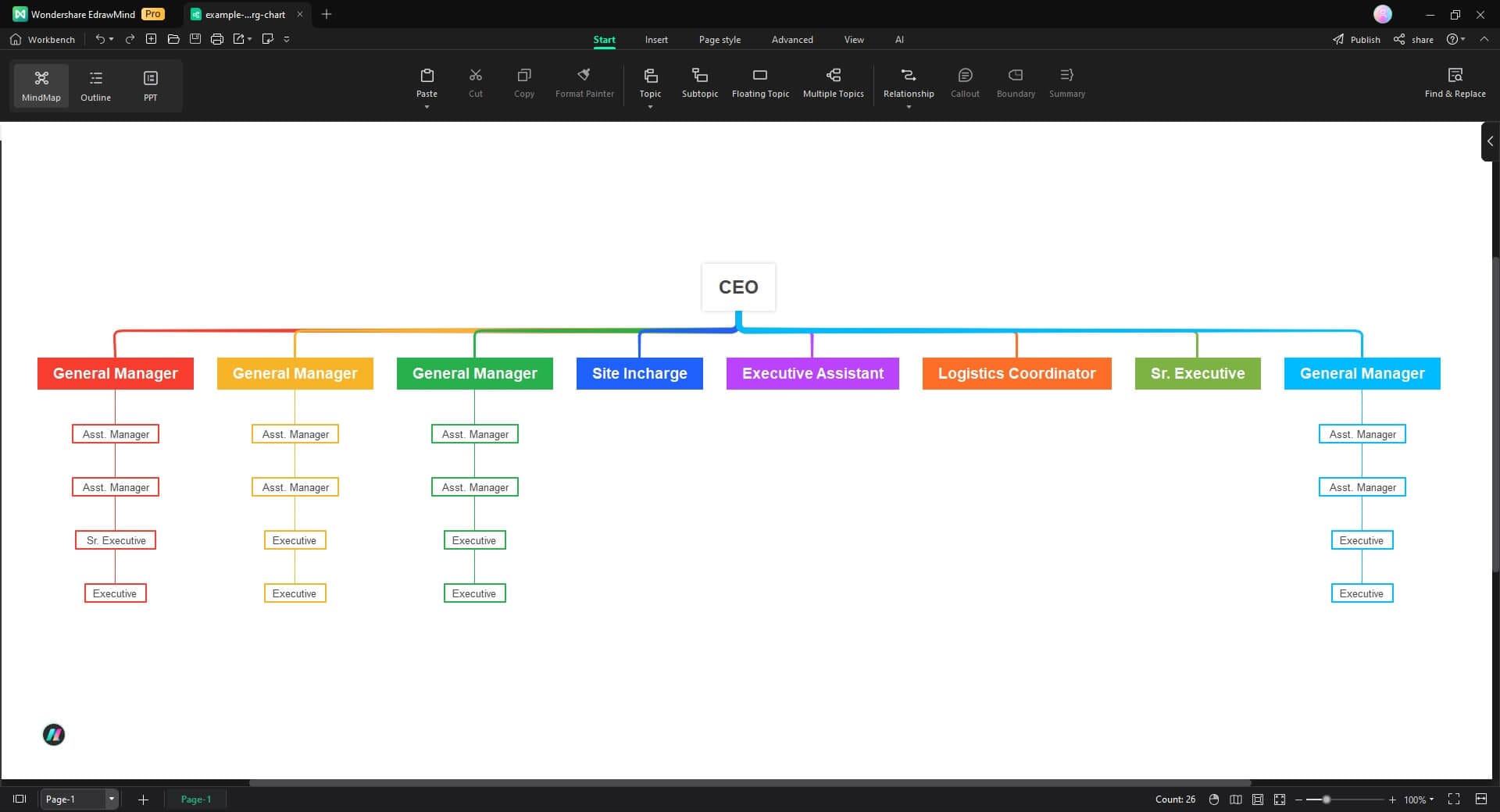 main editing interface