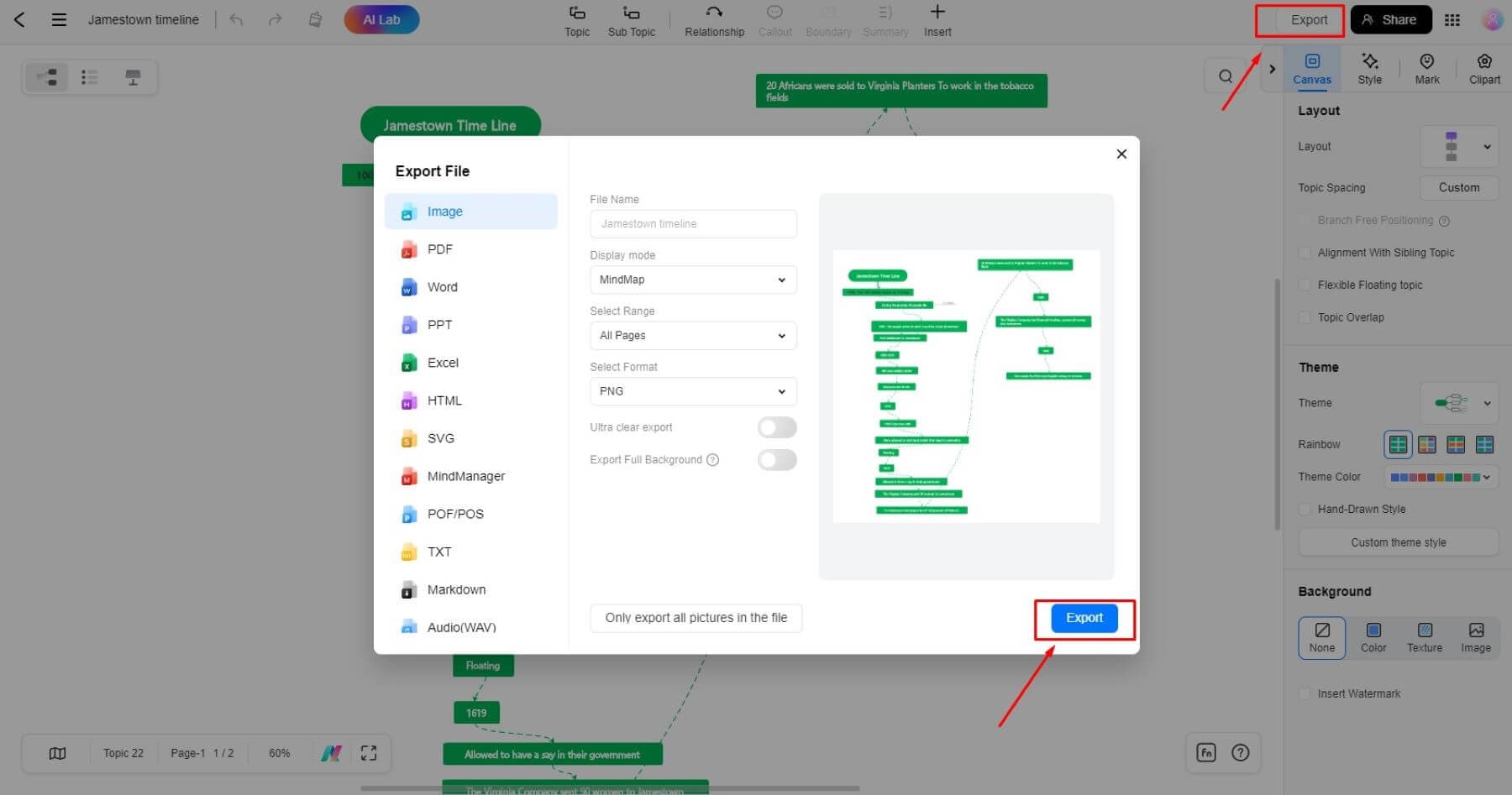 Timeline template Excel free download