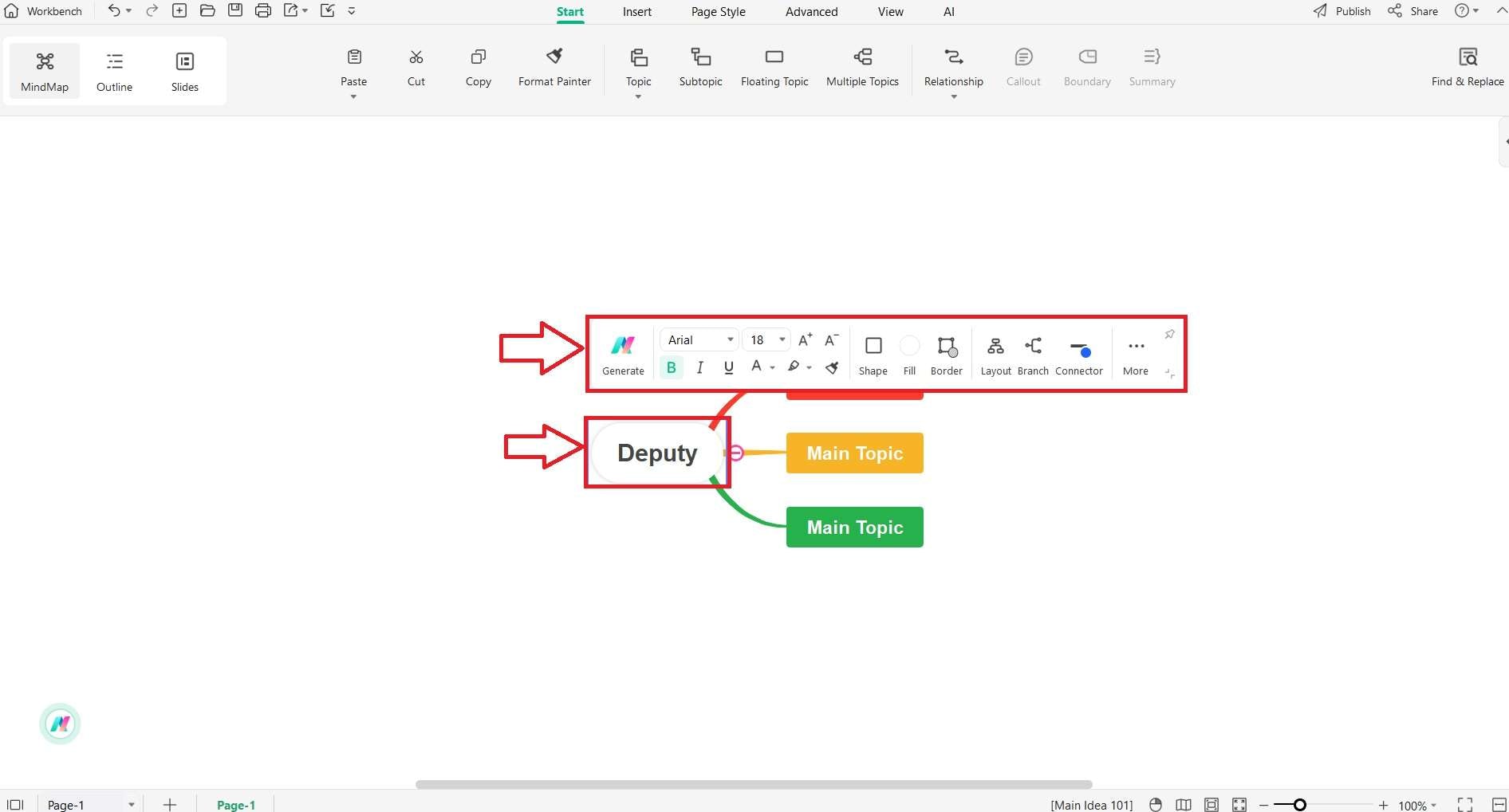 org chart text