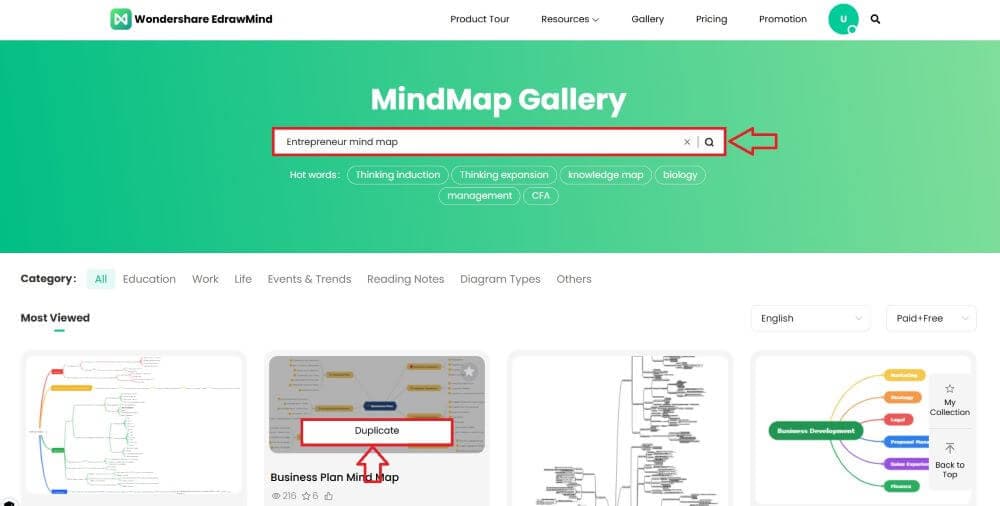 mind map templates