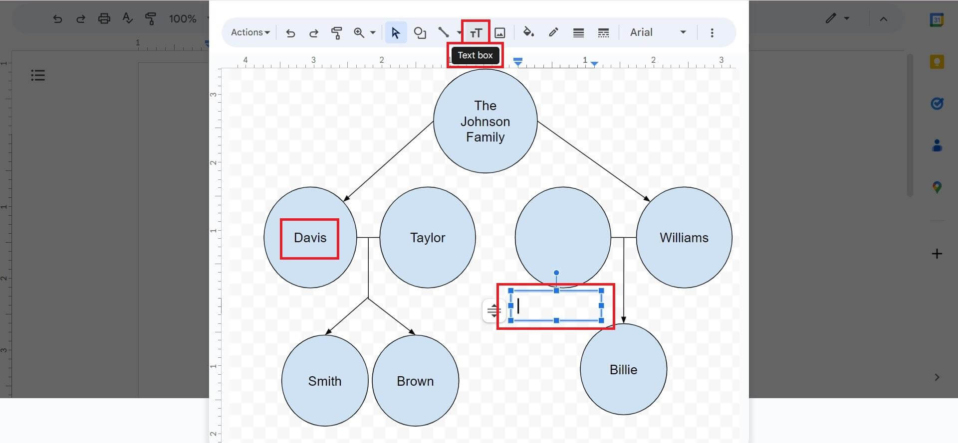 make family tree using google docs