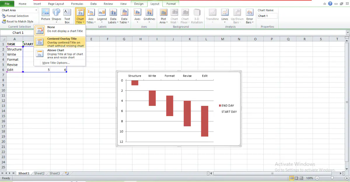 customize gantt chart in excel