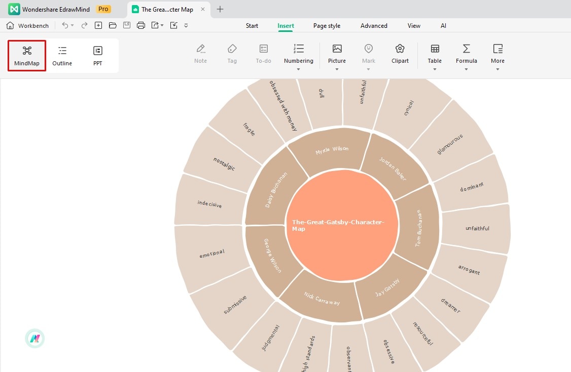 mind mapping mode