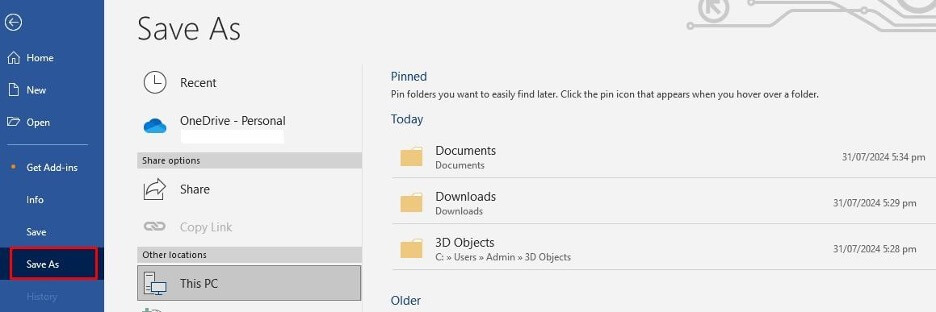 make timelines using word