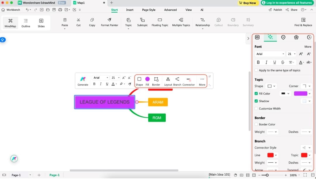 edrawmind custom tools