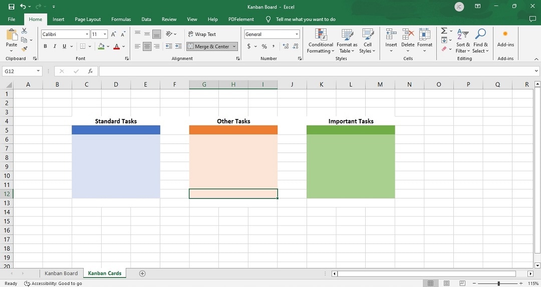 color coding kanban cards