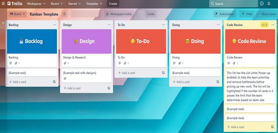 trello kanban board template