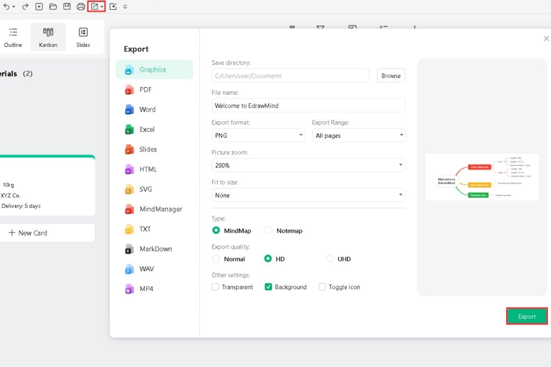 exporting your kanban