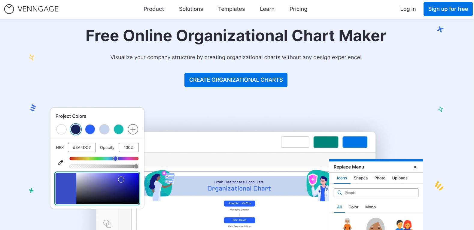 make an org chart online with venngage