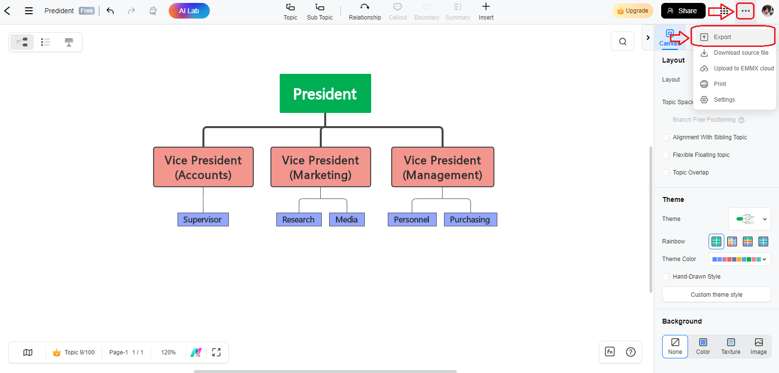 export your org chart