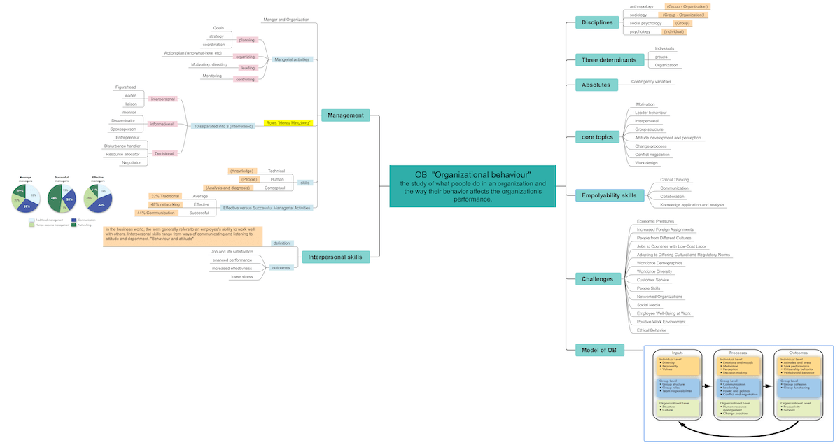 organizational behavior mental map template