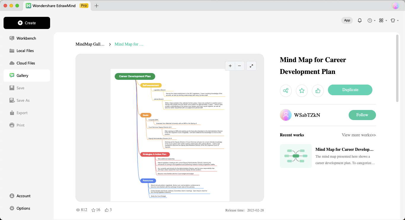 duplicate mind map template in edrawmind