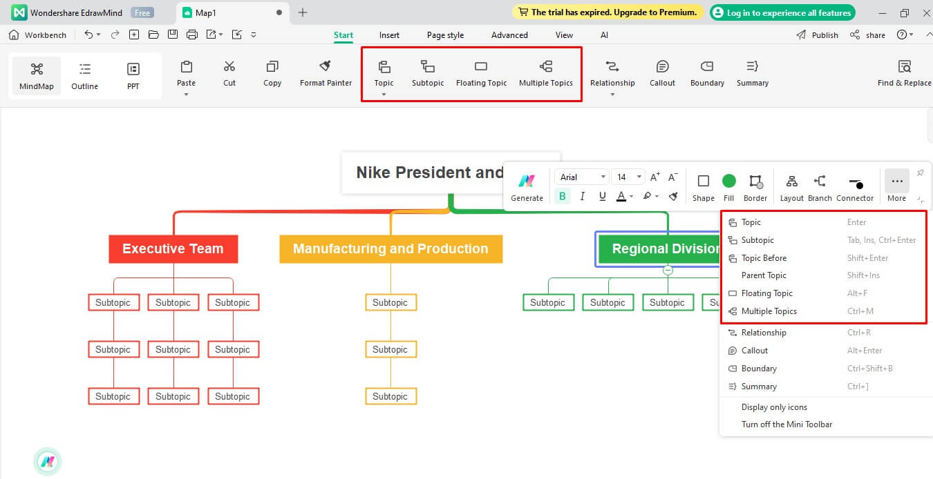 Nike organizational best sale structure chart